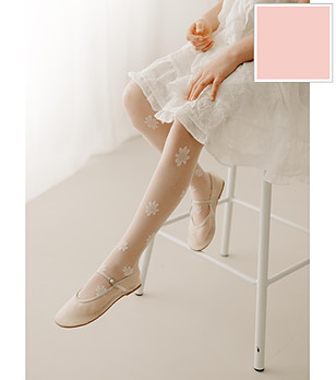 Детски розов фигурален чорапогащник 15 DEN ANGELA снимка