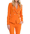 Оранжево дамско сако-2 снимка