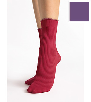 Лилави чорапи 40 DEN SASSY с лурекс лента снимка