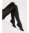 Черен фигурален чорапогащник 40 DEN STEREO-0 снимка