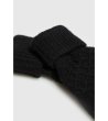 Дамски черни ръкавици с плетен релеф-1 снимка