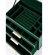 Тъмнозелена кутия за бижута с четири нива-2 снимка