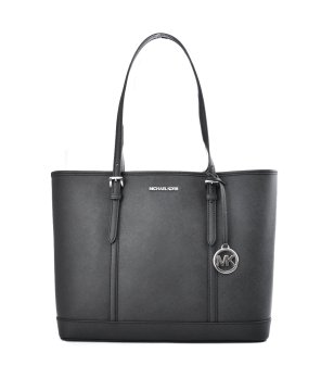 Черна дамска чанта от кожа снимка