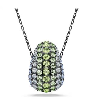 Дамско черно колие с цветни кристали SUBLIMA снимка