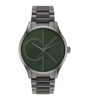 Мъжки сив аналогов часовник с метална верижка снимка