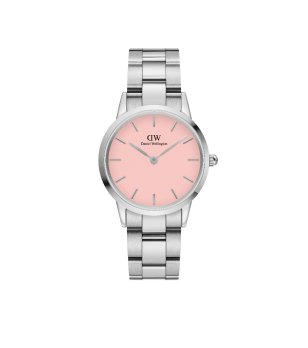 Дамски часовник в сребристо с розов циферблат снимка