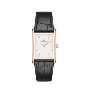 Дамски часовник с правоъгълен корпус в златисто и розовозлатисто снимка