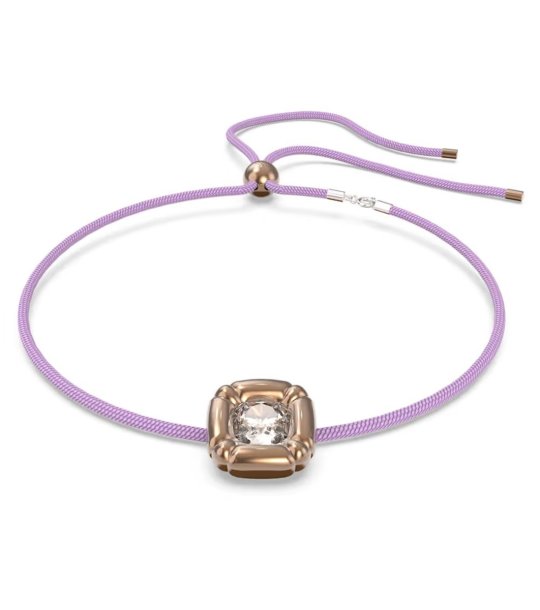 Лилаво текстилно колие с кристал Dulcis снимка