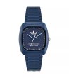 Унисекс син часовник с квадратен корпус -0 снимка
