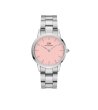 Дамски часовник в сребристо с розов циферблат-0 снимка