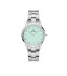 Дамски сребрист часовник с циферблат в цвят мента-0 снимка