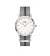 Сив дамски часовник с текстилна каишка-0 снимка