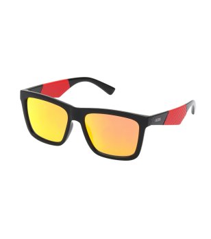 Мъжки черни слънчеви очила с поляризирани жълти лещи снимка