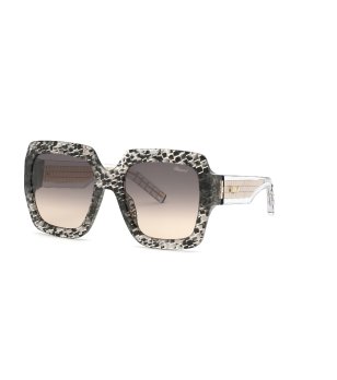 Дамски слънчеви очила с квадратна рамка в сиви нюанси снимка