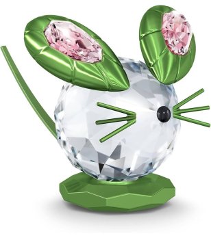 Кристална фигурка мишка в зелено DULCIS Swarovski снимка