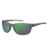 Унисекс сиви слънчеви очила със зелени стъкла-0 снимка