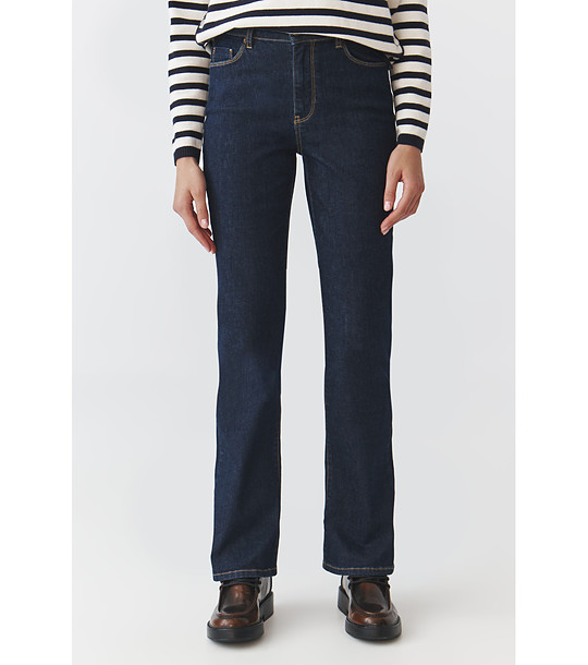 Тъмносини дънки с прав крачол GIRONA снимка