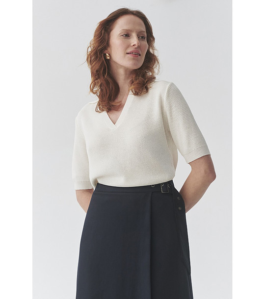 Дамски пуловер в екрю  HAZEL снимка