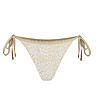 Долнище на бански в бяло и златисто с връзки DREAMSCAPE-0 снимка