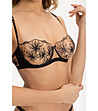 Сутиен с бродерия в черно и бежово CONSORT-0 снимка