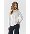 Дамска блуза в екрю с яка FLEA-0 снимка