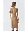 Бежова рокля с джобове ZOE-1 снимка