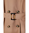 Бежово памучно палто тип тренч с колан BATIA-1 снимка