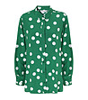 Зелена дамска риза на бели точки DOTTA-2 снимка