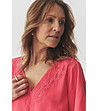 Коралова блуза с бродерия DISSIA-3 снимка