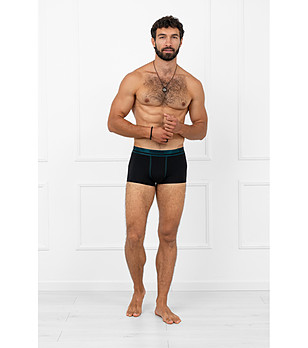 Мъжки черни боксерки с цветен ластик UMBERTO снимка