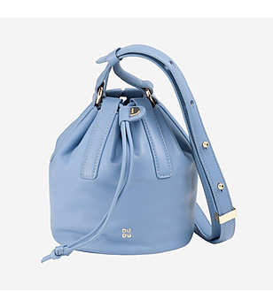 Светлосиня кожена чанта Filicudi снимка