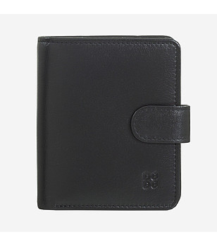 Черен дамски портфейл с цветен вътрешен дизайн ARBE снимка