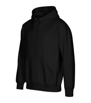 Черен суитшърт с качулка и с органичен памук Terry снимка