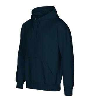 Тъмносин суитшърт с качулка и с органичен памук Terry снимка