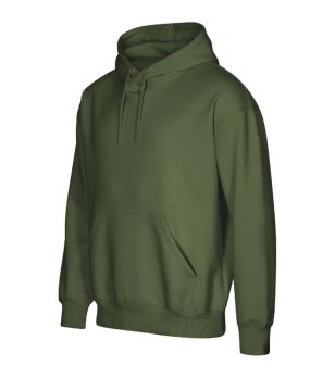 Зелен суитшърт с качулка и с органичен памук Terry снимка