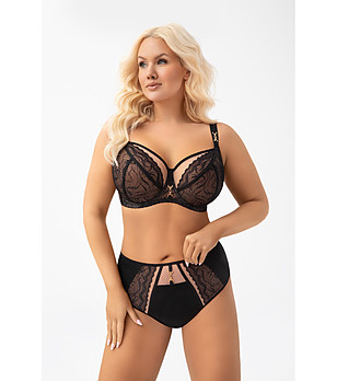 Черен сутиен с меки чашки и банели LATIKA снимка