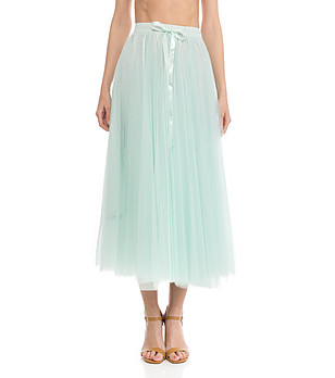Миди пола от тюл в цвят мента снимка