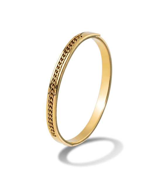 Дамска позлатена гривна снимка