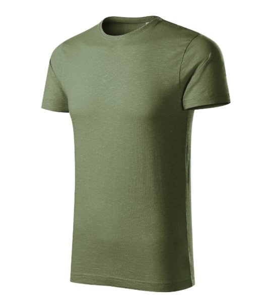 Мъжка зелена тениска Slub от органичен памук снимка