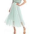 Миди пола от тюл в цвят мента-2 снимка