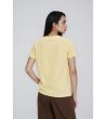 Жълта тениска с къс ръкав и декоративни копчета-2 снимка