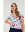 Дамска блуза с принт на цветя-0 снимка