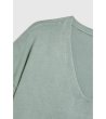 Дамски масленозелен пуловер с къс ръкав-4 снимка
