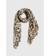 Дамски бежов шал с леопардов десен-2 снимка