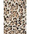 Дамски бежов шал с леопардов десен-4 снимка
