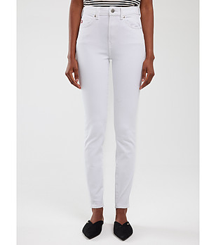 Дънки PUSH UP в бял цвят снимка