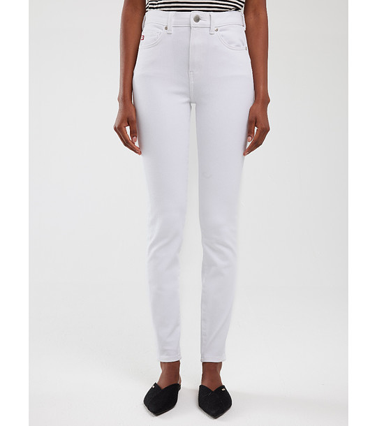 Дънки PUSH UP в бял цвят снимка