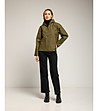 Дамско водоустойчиво яке в маслено зелено-4 снимка