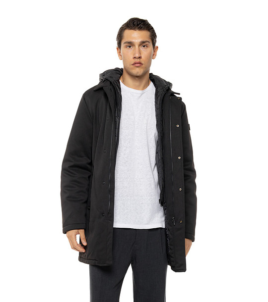 Черно мъжко яке с качулка Bjork снимка