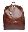 Кожена дамска раница в кафяво Crevia-0 снимка
